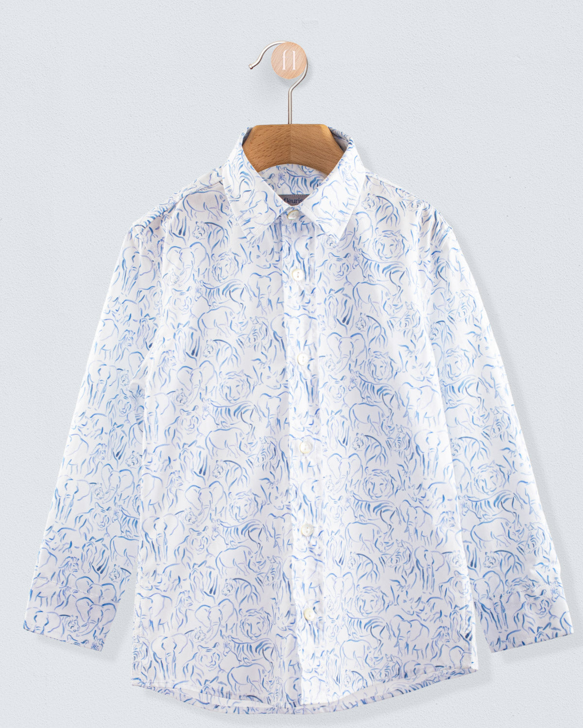 Bernard Organic Liberty Watercolor Blue Shirt